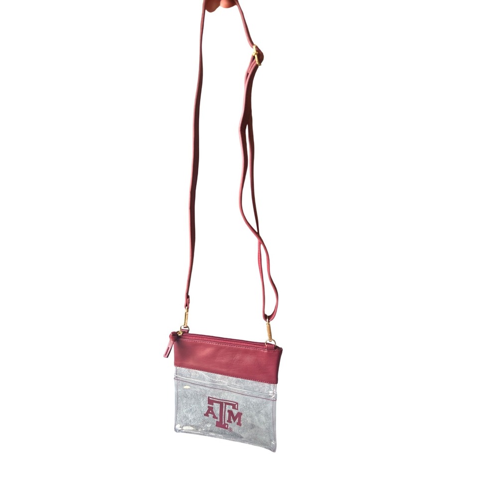 Texas A&M Aggies Clear Crossbody Bag Purse Stadium Approved  7.5"‎ L X 7.5" H